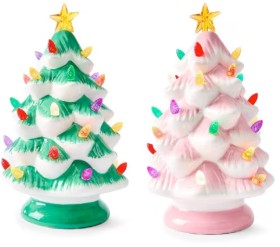 Battery+Operated+LED+Light+Up+Ceramic+Tree+-+Assorted