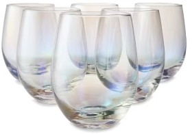 6+Lustre+Stemless+Glasses