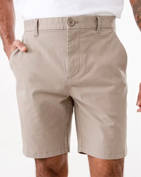 Fixed-Waist-Slim-Stretch-Chino-Shorts on sale