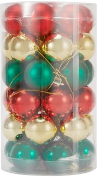 Anko+36pk+4cm+Traditional+Christmas+Baubles