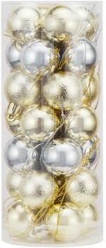 Anko+28pk+3cm+Luxury+Christmas+Baubles