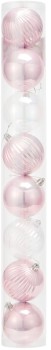 Anko-8pk-8cm-Pink-Christmas-Baubles on sale