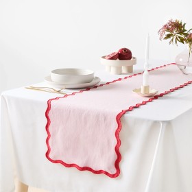 Anko-Wavy-Pink-and-Red-Table-Runner on sale