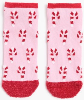 Target-Novelty-Fashion-Sock-Candy-Cane-Pink on sale