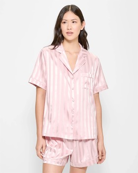 Target-Short-Sleeve-Satin-Pyjama-Set-Parfair-Pink on sale