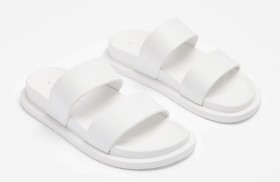 Target-Womens-Lauren-II-Moulded-Double-Strap-Sandals-White on sale