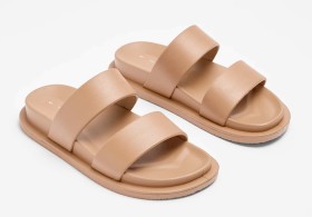 Target-Womens-Lauren-II-Moulded-Double-Strap-Sandals-Latte on sale