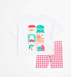 Christmas-Tee-and-Bike-Short-Set on sale