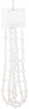 David-Jones-Collection-Clear-Acrylic-Beads-Garland-180cm on sale