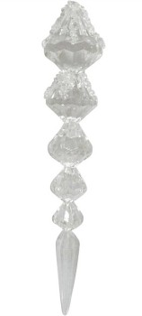 David-Jones-Collection-Clear-Acrylic-Icicle-Ornament-16cm on sale