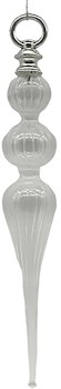 David-Jones-Collection-Clear-Glass-Long-Icicle-Ornament-28cm on sale