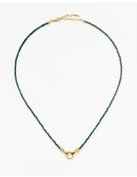 Missoma+%26lsquo%3BIn+Good+Hands%26rsquo%3B+Necklace+-+Gold%2FGreen