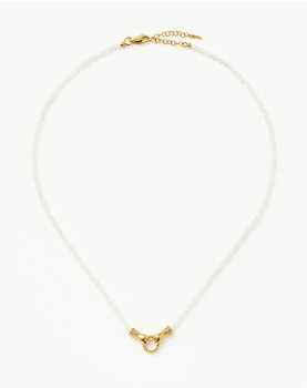 Missoma+%26lsquo%3BIn+Good+Hands%26rsquo%3B+Necklace+-+Gold%2FMoonstone