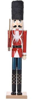 David+Jones+Collection+Wooden+Red+Soldier+with+Gun+Nutcracker+91cm