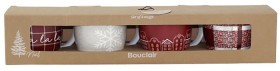 Bouclair+Christmas+Ceramic+Fa+La+La+Mugs+4+Pack