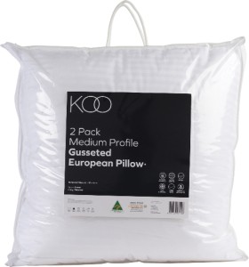 KOO+Gusseted+European+Pillows+2+Pack