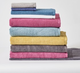 Brampton-House-Zero-Twist-Ribbed-Towel-Range on sale