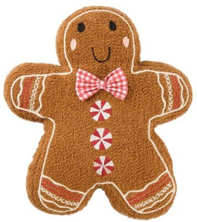 Jolly-Joy-Christmas-Gingerbread-Man-Plush-Filled-Cushion on sale