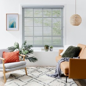 50mm-Grey-Blade-Width-Faux-Wood-Venetian-Blinds on sale