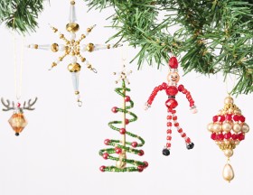 Solid-Oak-Christmas-Ornaments on sale