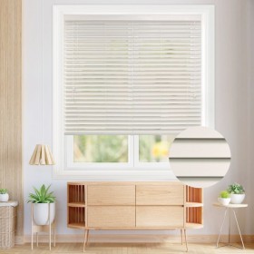 50mm+Fawn+Textured+Blade+Width+Faux+Wood+Venetian+Blinds