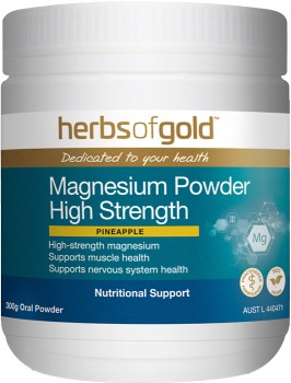 Herbs-of-Gold-Magnesium-Powder-High-Strength-300g on sale