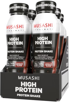 Musashi+High+Protein+Shake+Chocolate+6+x+375ml