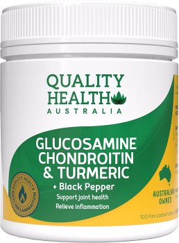 Quality+Health+Glucosamine+Chondroitin+%2B+Turmeric+100+Tablets