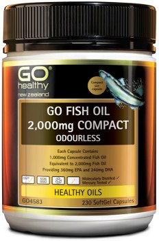 Go+Healthy+Fish+Oil+2000mg+Compact+Odourless+230+Capsules