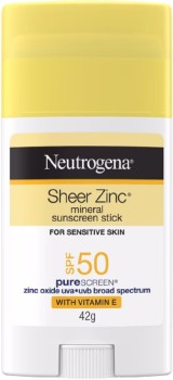 Neutrogena+Sheer+Zinc+Mineral+Sunscreen+Stick+SPF50+42g