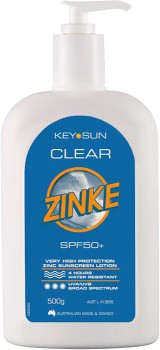 Key+Sun+Zinke+Clear+Zinke+SPF+50%2B+500g+Pump