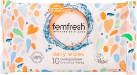 Femfresh-Intimate-Care-Pocket-Wipes-10-Pack on sale