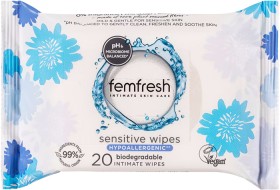 Femfresh+Sensitive+Intimate+Wipes+20+Pack