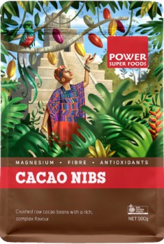 Power-Super-Foods-Raw-Cacao-Nibs-Origin-500g on sale