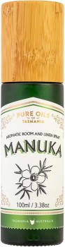 Pure+Oils+of+Tasmania+Manuka+Room+and+Linen+Spray+in+Bamboo+Box+100ml