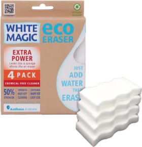 White-Magic-Eraser-Sponge-Extra-Power-4-Pack on sale