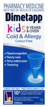 Dimetapp-Kids-6-Years-Cold-Allergy-Colour-Free-200ml on sale