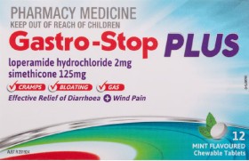 Gastro-Stop+Plus+Diarrhoea+%2B+Wind+Pain+Relief+12+Chewable+Tablets