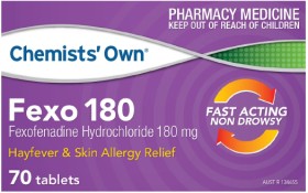 Chemists%26%23039%3B+Own+Fexo+180mg+70+Tablets