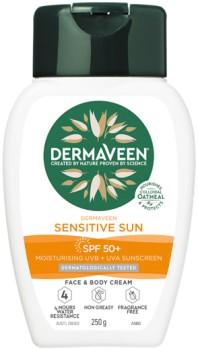 DermaVeen+Sensitive+Sun+SPF+50%2B+Face+%26amp%3B+Body+Cream+250g