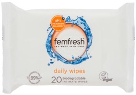 Femfresh+Daily+Cleansing+Wipes+20+Pack