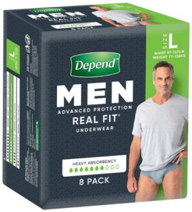 Depend+Real+Fit+Underwear+Men+Large+8+Pack