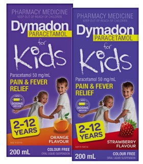 Dymadon+for+Kids+2-12+Years+Orange+or+Strawberry+Flavour+200mL