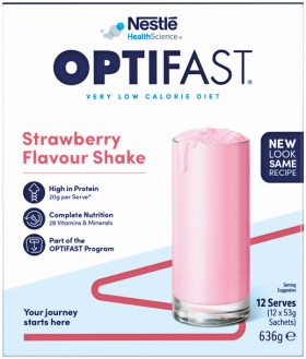 Optifast+VLCD+Strawberry+Flavour+Shake+12+X+53g+Sachets