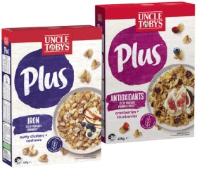 Uncle+Tobys+Plus+Cereal+410-435g+or+Cheerios+320g+Selected+Varieties