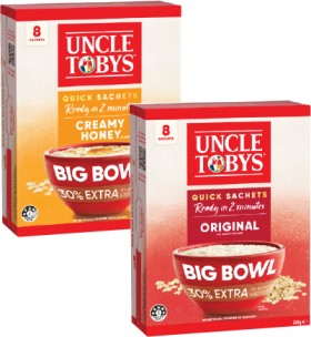 Uncle+Tobys+Oats+Big+Bowl+or+Delicious+Blend+320g-368g