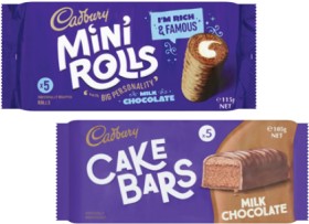 Cadbury+Cake+Bars+or+Rolls+105g-130g