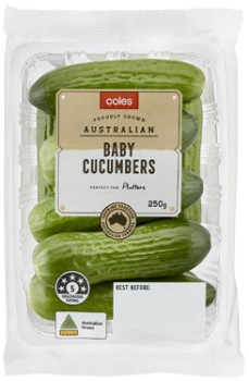 Coles+Australian+Baby+Cucumbers+250g+Pack