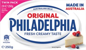 Philadelphia-Cream-Cheese-Block-Twin-Pack-2x250g on sale