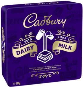 Cadbury-Dairy-Milk-Heritage-Tin-500g on sale